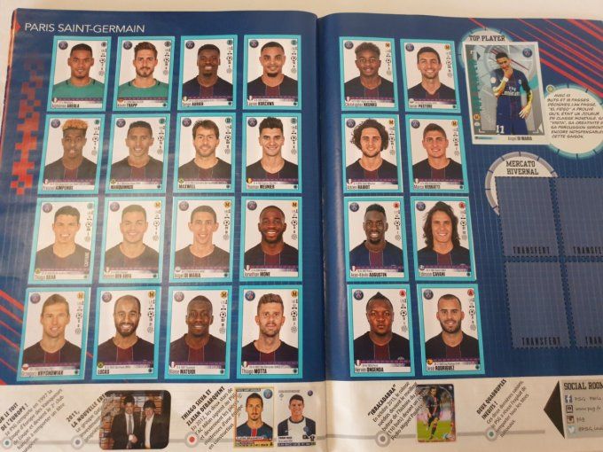 Panini Foot 2016  album  incomplet