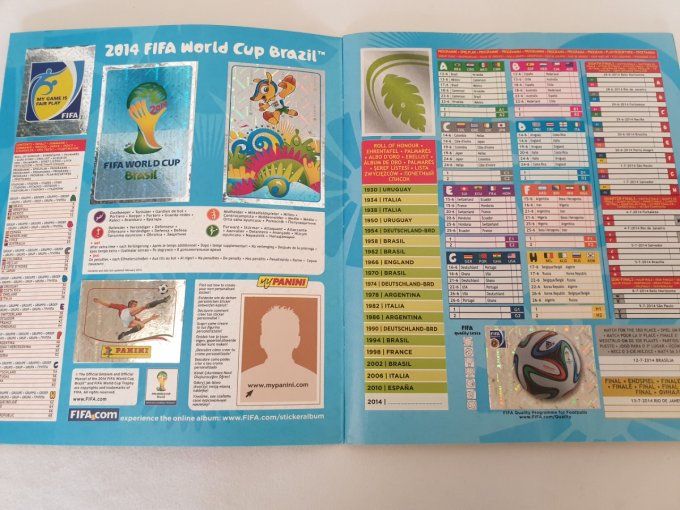 Panini Brazil 2014  album incomplet coller