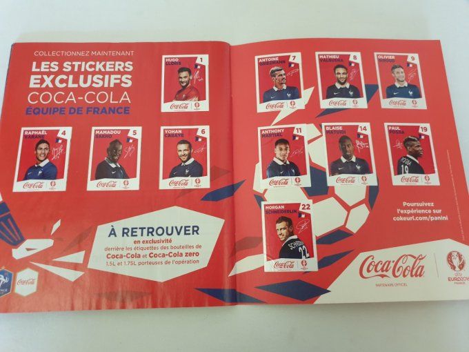 Panini Euro 2016 album complet coller + coca cola FR