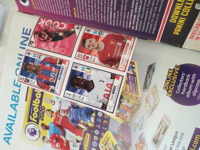 Panini Premier league 2020 football 2020 set complet