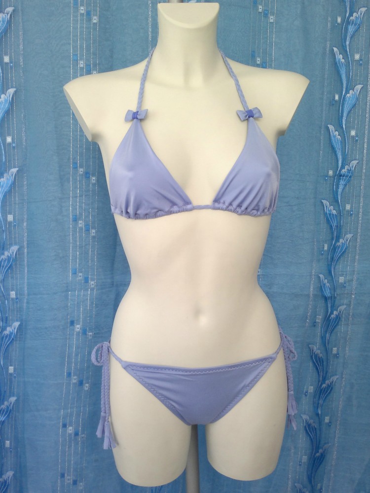 Bikini complet modelé Clara Lycra fin Lilas "XS"