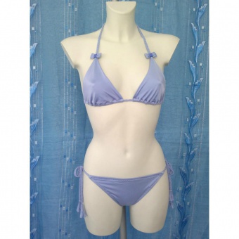 Bikini complet modelé Clara Lycra fin Lilas "XS"