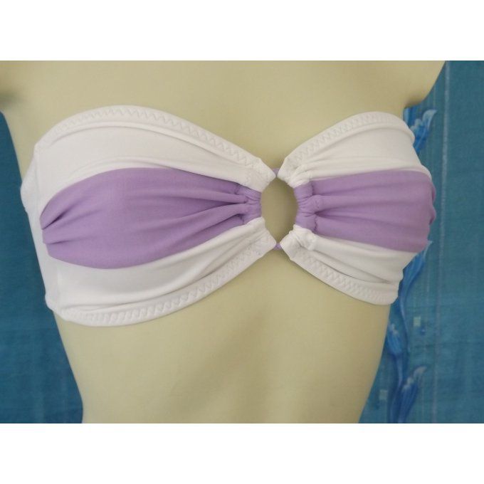 Bandeau Médaillon mauve et blanc XS