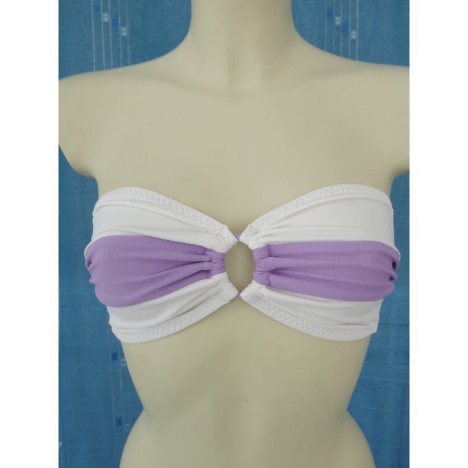 Bandeau Médaillon mauve et blanc XS