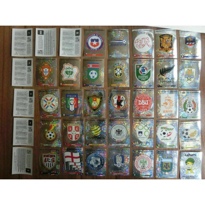 Africa 2010 série complet 40 Sticker Brillante