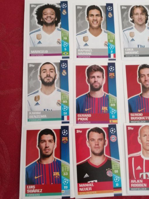 topps champions league 2017 lot de rookie