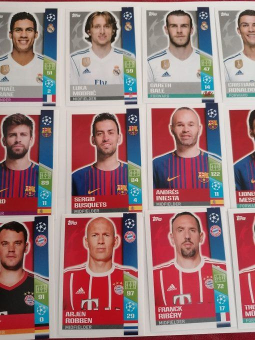 topps champions league 2017 lot de rookie