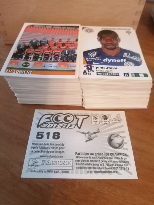 Panini foot 2012/2013 lot de 700 sticker avec double