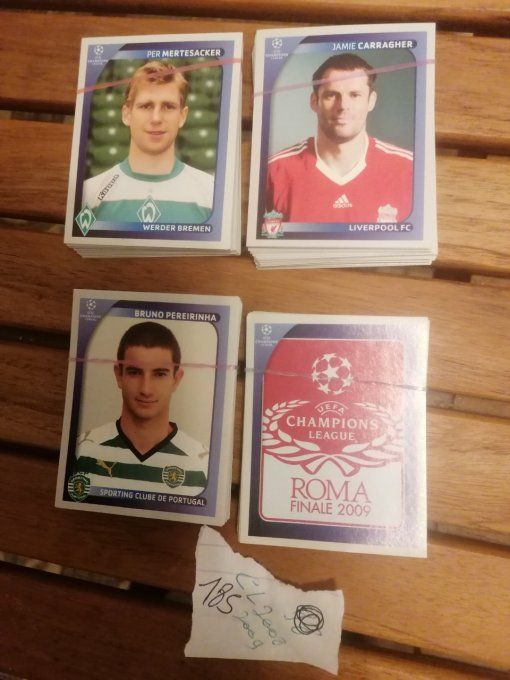 Panini champions league 2008/2009 lot de 185 images sans double