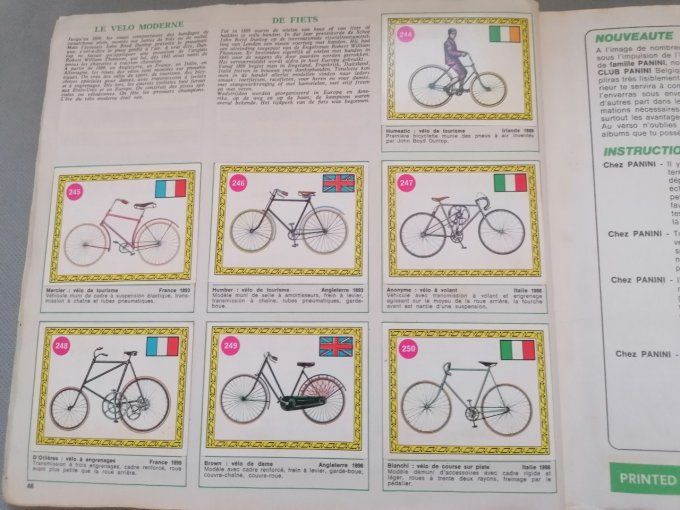 panini sprint 1972 album complet coller neuf