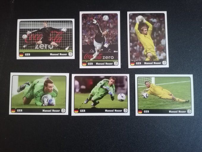 Panini 6 sticker extra coca cola Euro 2012 manuel neuer