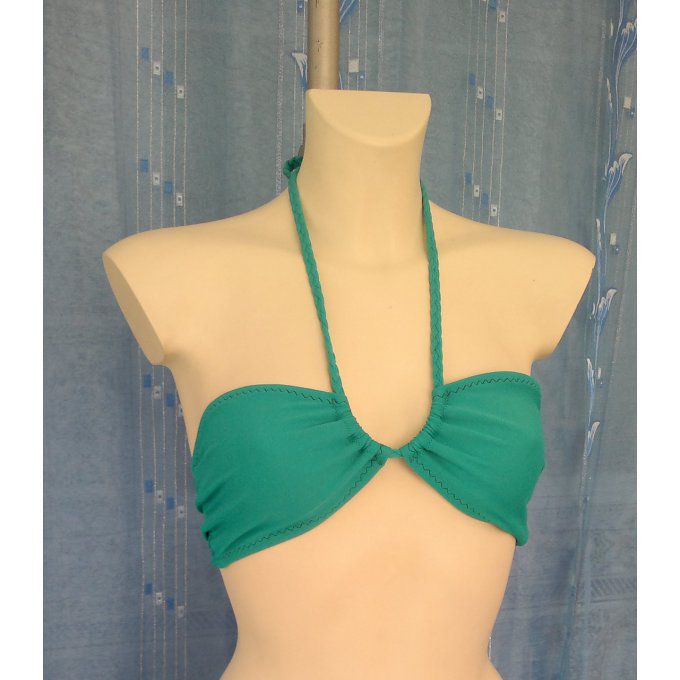Bikini complet  bandeau à multi position et Banador Vert