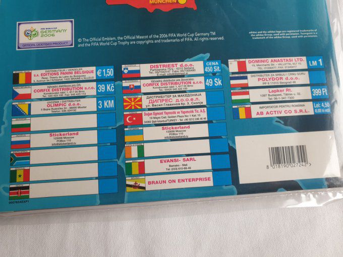 Panini Album vide Germany 2006 vers Europe