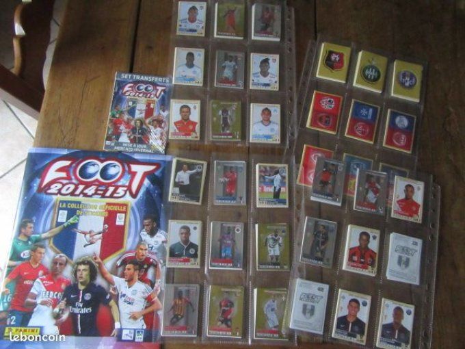 panini foot 2014-2015 set complet neuf + transfert