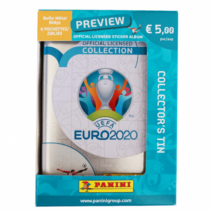 Panini Euro 2020 Preview box métal collector version Belge