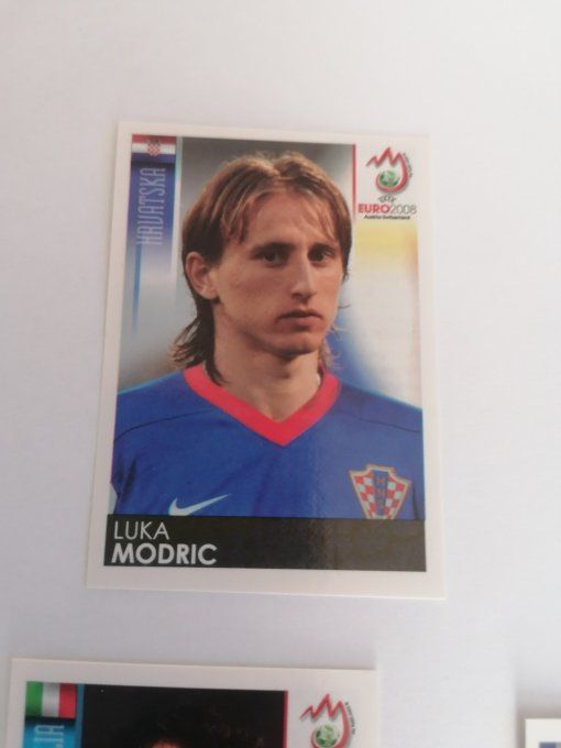 panini euro 2008 luka modric made in brazil , sticker brillant   n°194