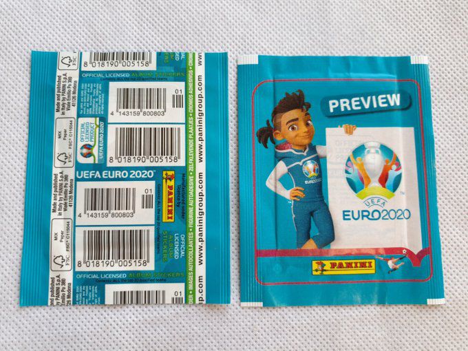 Panini Euro 2020 Preview Par Pochettes Version Turquoise Vertical D