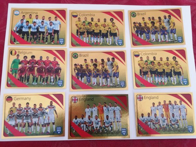 Panini Fifa 2016  lot de 69 stickers sans double