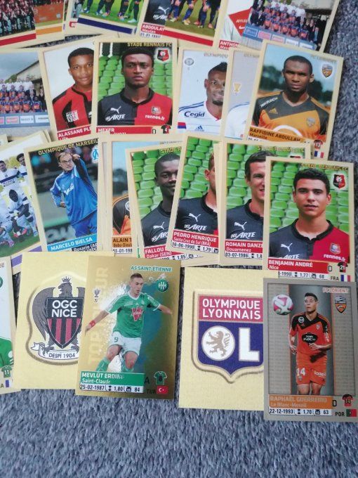 Panini lot de 55 sticker foot 2014-2015