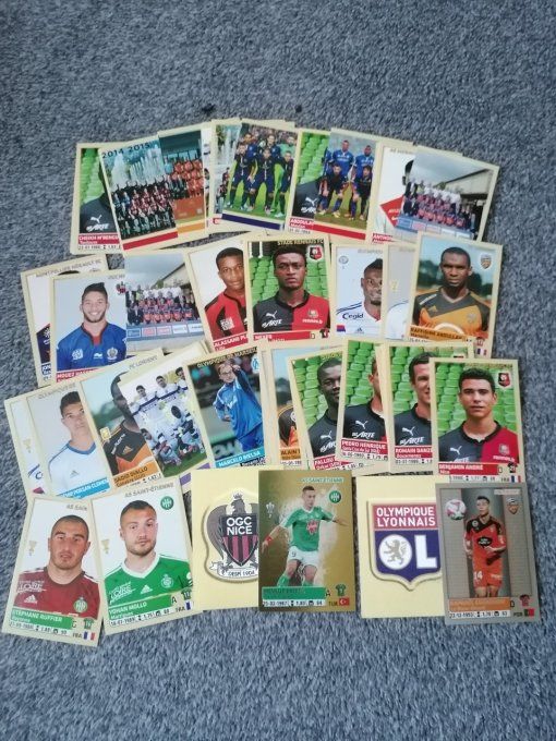 Panini lot de 55 sticker foot 2014-2015