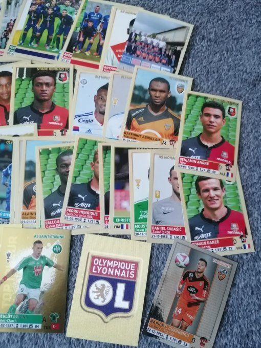 Panini lot de 55 sticker foot 2014-2015