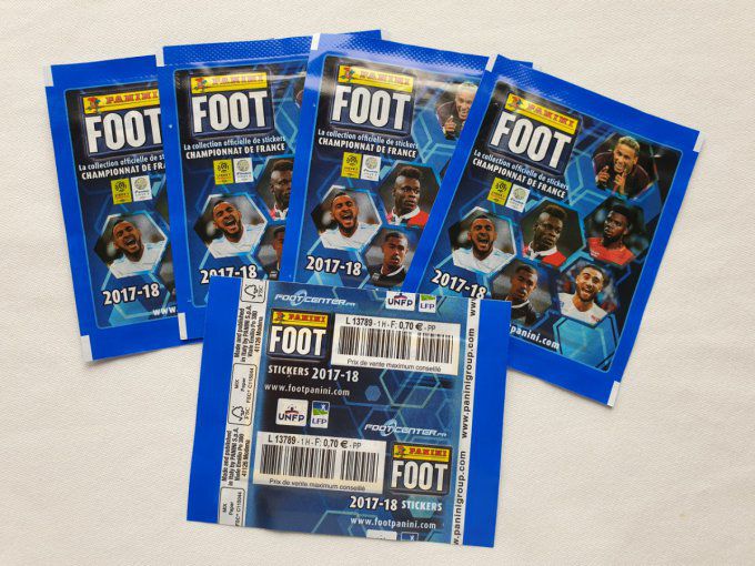 Panini Foot 2017-2018 championnat de France par pochettes