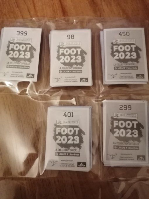 Panini foot 2023 lot de 220 sticker sans double