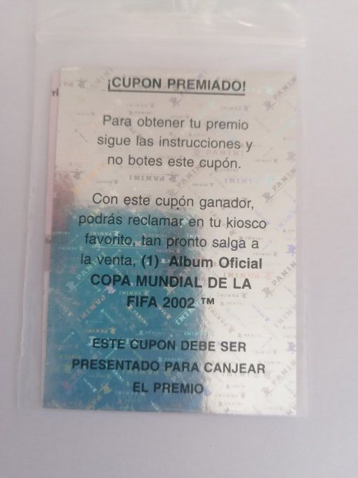 panini korea japan 2002 tickerpremiado cupon  rare