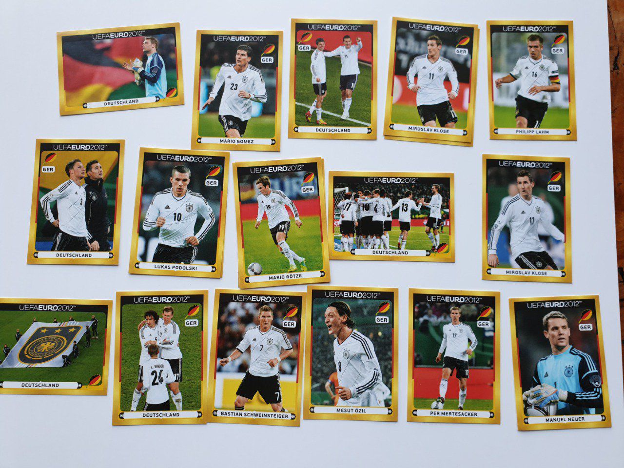 Stickers joueur allemand Euro 2012 à la pièce pour poster central