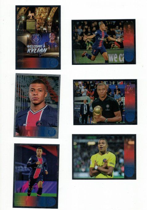 Panini 50 ans paris saint germain 6 stickers Mbappe