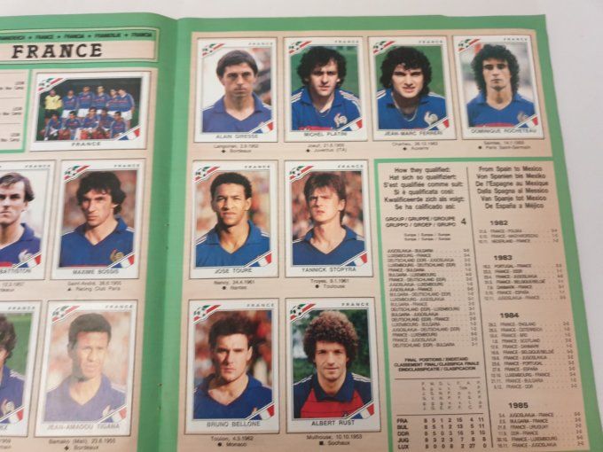 Panini mexico 1986 album complet coller