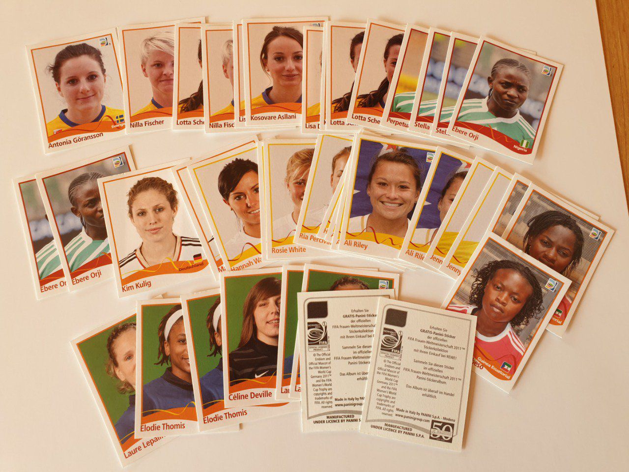 Panini women Germany 2011 Rewe stickers a la pièce