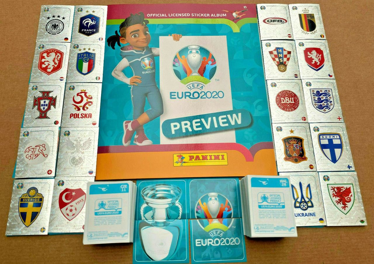 Panini Preview Euro 2020 set complet 568 images Turquoise FR