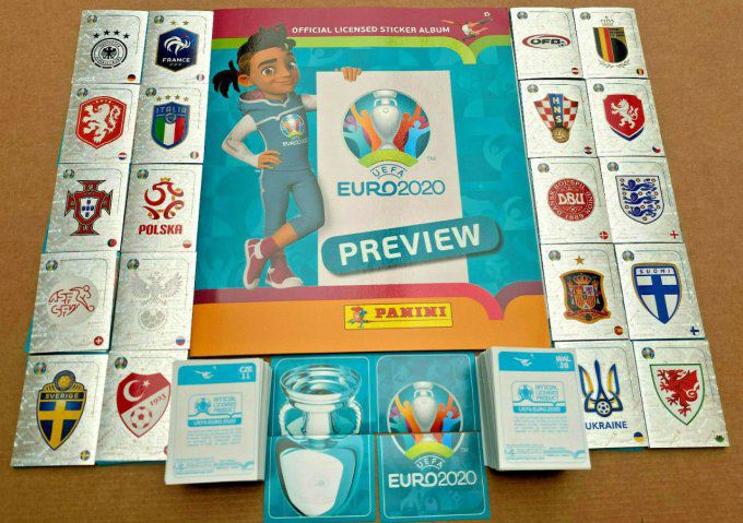 Panini Preview Euro 2020 set complet 568 images Turquoise D