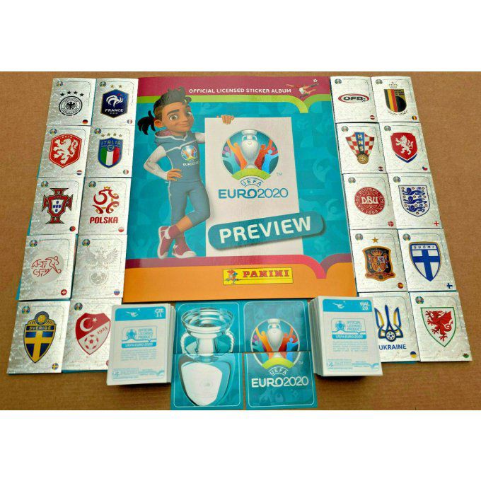 Panini Preview Euro 2020 set complet 568 images Turquoise FR