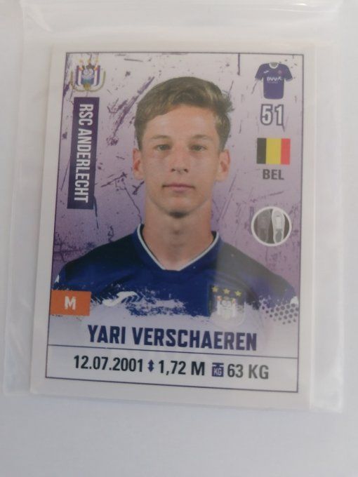 panini pro league 2020-2021 yari verschaeren n°14