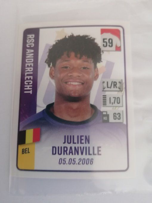 panini pro league 2023 julien duranville n°20