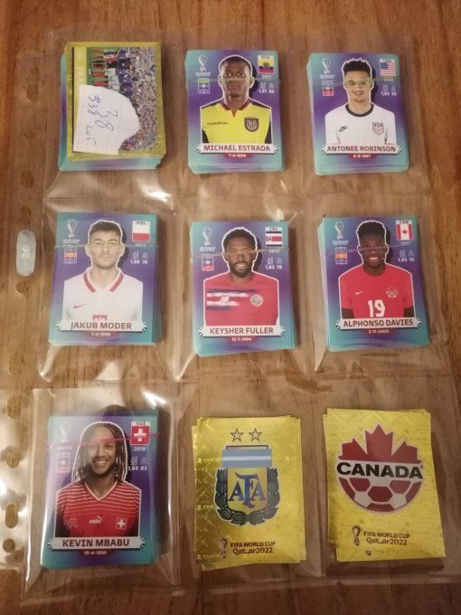 panini quatar 2022 lot de 338 images neuves