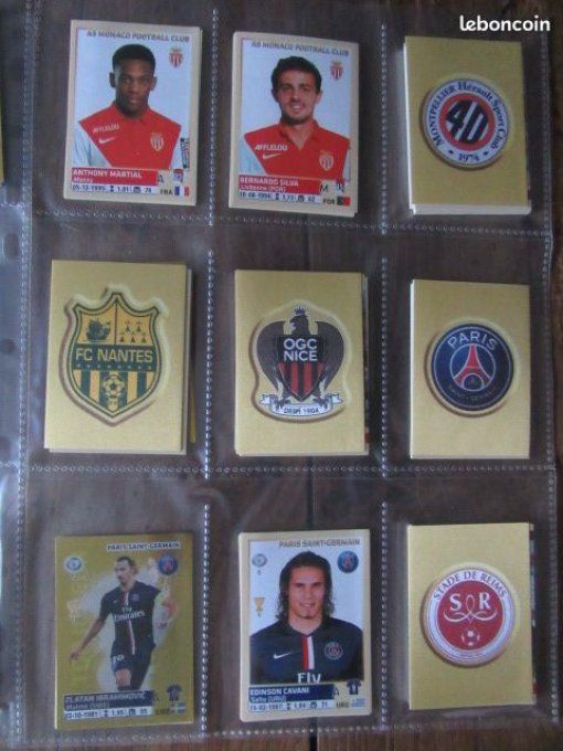 panini foot 2014-2015 set complet neuf + transfert