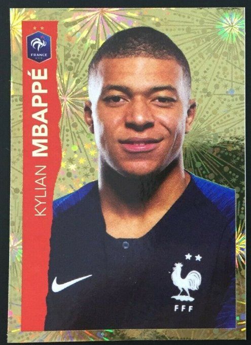 Panini sticker Kylian mbappé fier être bleu
