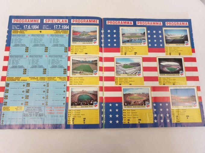 Panini USA 1994 album complet coller