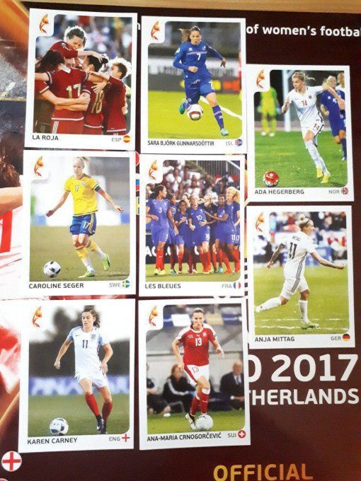 Panini women euro 2017 ecusson au choix