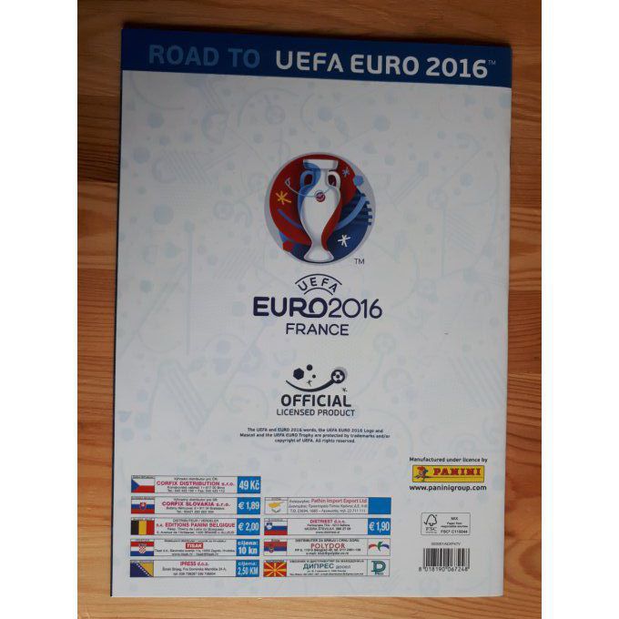 Panini Album vide Road Euro 2016 Belge