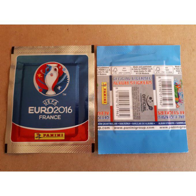Panini Euro 2016 par Pochettes dos bleu clair
