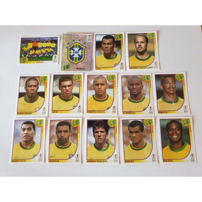 panini WC 2002 japan korea  brazil team