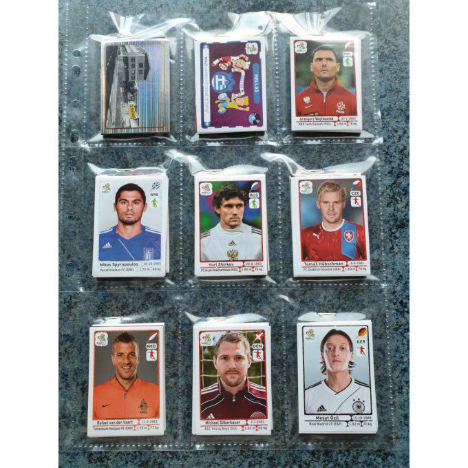 Panini Euro 2012 inter. Set complet 540 images +extra Stickers
