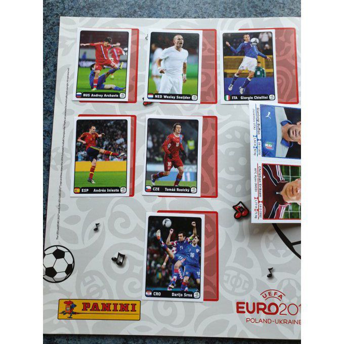 Panini Euro 2012 inter. Set complet 540 images +extra Stickers