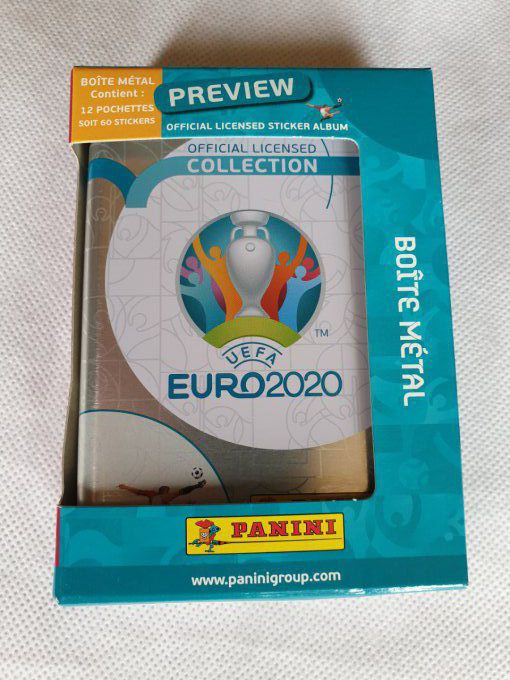 Panini Euro 2020 Preview box métal collector version Française