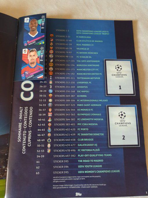 Topps Champions League 2018/2019 Album vide