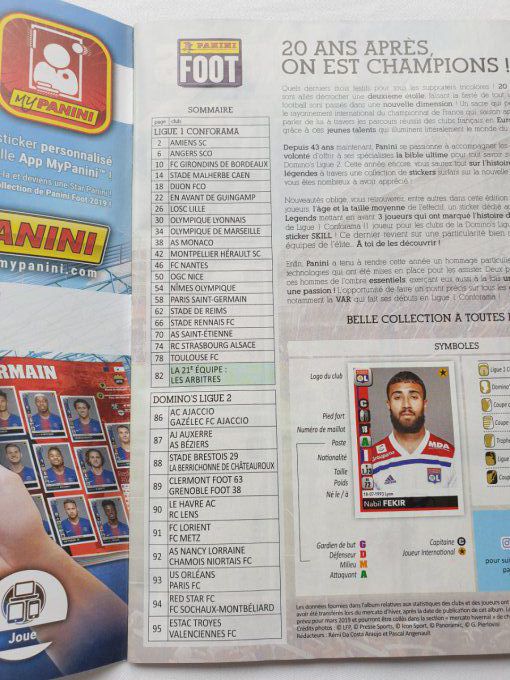 Panini album vide Foot 2018-2019